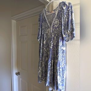 Blue floral dress